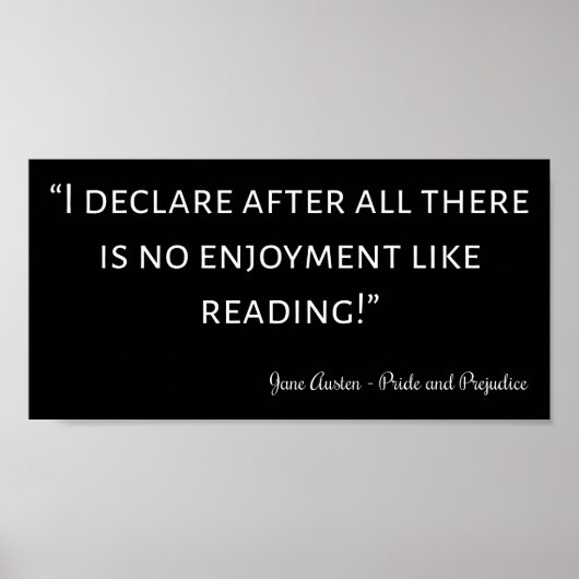 Poster Citation de fierté et de préjudice III (Devant)