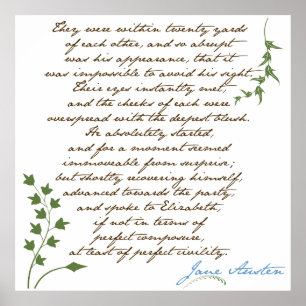 Poster Citation de Fierté et préjugés de Jane Austen #1