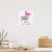 Poster Citation de flamant rose drôle et fabuleux (Cuisine)