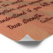 Poster Citation de force Orange Sunflower Inspirationnel (Coin)