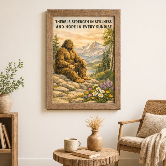 Poster Citation de force spirituelle Sasquatch