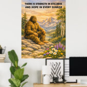 Poster Citation de force spirituelle Sasquatch (Bureau à domicile)