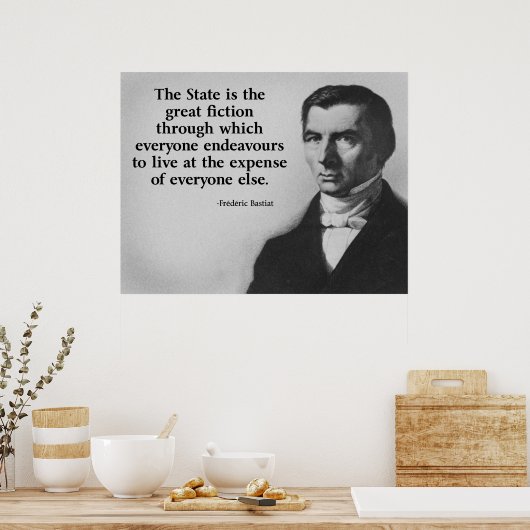 Poster Citation de Frederic Bastiat (Cuisine)