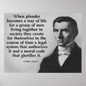 Poster Citation de Frederic Bastiat Plunder (Devant)