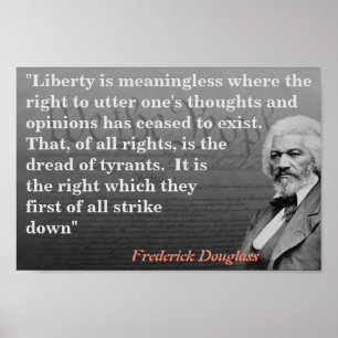 Poster Citation De Frederick Douglass Sur Freedom Speech