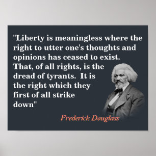 Poster Citation De Frederick Douglass Sur La Liberté D'Ex