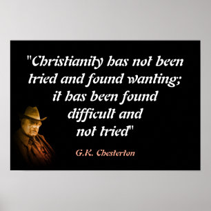 Poster Citation de G.K. Chesterton sur le christianisme
