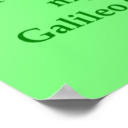 Poster Citation de Galileo (Coin)