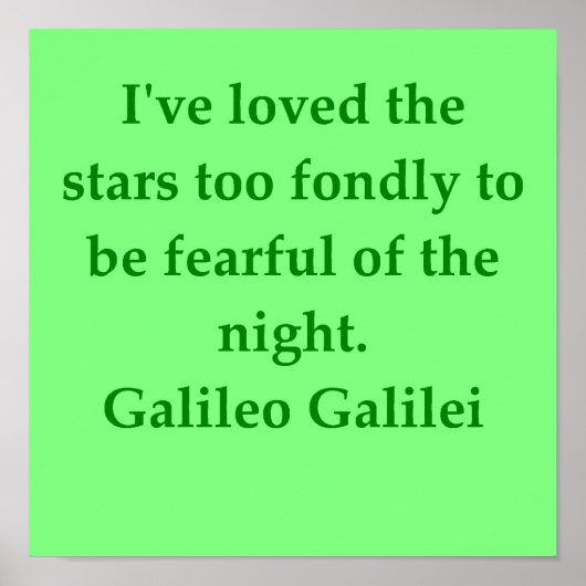 Poster Citation de Galileo (Devant)