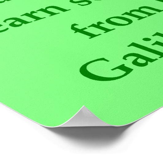 Poster Citation de Galileo (Coin)