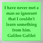 Poster Citation de Galileo (Devant)