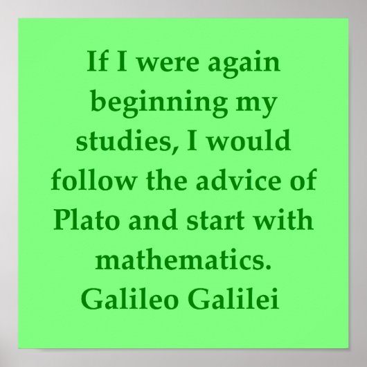 Poster Citation de Galileo (Devant)