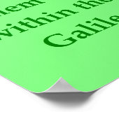 Poster Citation de Galileo (Coin)