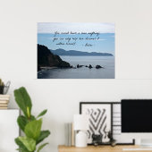 Poster Citation de Galileo : On ne peut rien enseigner à (Bureau à domicile)