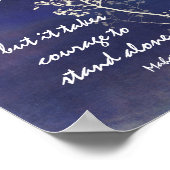 Poster citation de Gandhi motivationnelle en bleu et blan (Coin)