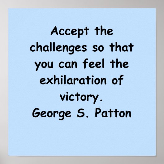 Poster citation de george s patton (Devant)