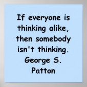 Poster citation de george s patton (Devant)