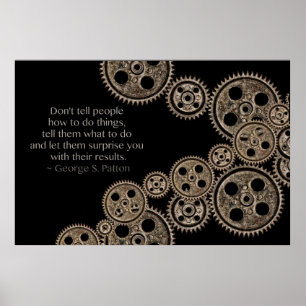 Poster Citation de George S. Patton sur le leadership