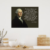 Poster Citation de George Washington Immigration (Cuisine)