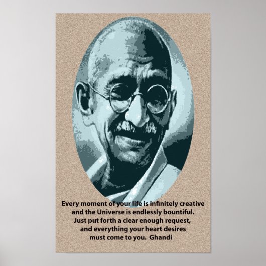 Poster Citation de Ghandi (Devant)
