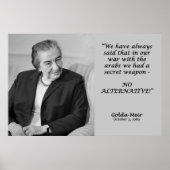 Poster Citation de Golda Meir - Pas d'alternative ! (Devant)