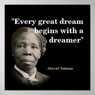 Poster Citation De Harriet Tubman Sur Les Rêves Et Les Rê