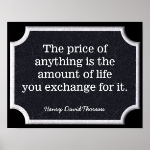Poster Citation de Henry David Thoreau - Imprimé