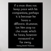 Poster Citation de Henry David Thoreau - Imprimé (Devant)