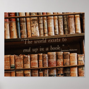Poster Citation de inspiration de vieux livre
