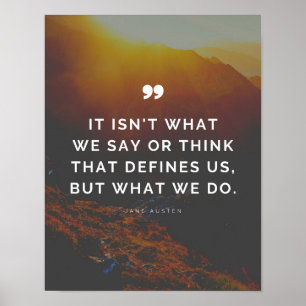 Poster Citation de Jane Austen - Nos actions nous définis