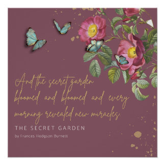 Poster Citation de jardin secret Miracles F Hodgson Burne