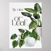 Poster Citation de jardinage plante (Devant)