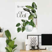 Poster Citation de jardinage plante (Bureau à domicile)