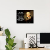 Poster Citation de Jefferson - Je Prévois Le Bonheur Futu (Bureau à domicile)