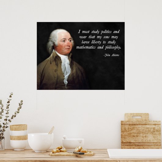Poster Citation de John Adams (Cuisine)