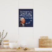 Poster Citation de John Adams sur notre Constitution (Cuisine)