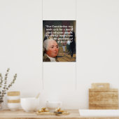 Poster Citation de John Adams sur notre Constitution (Cuisine)
