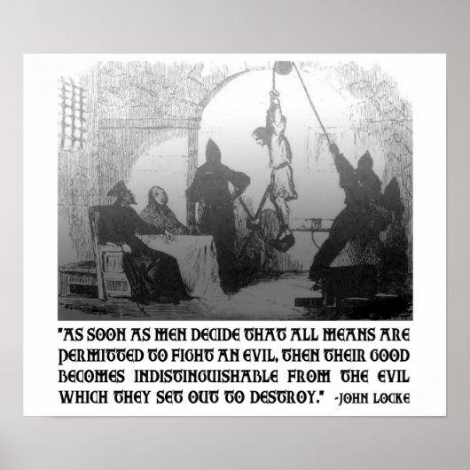 Poster Citation de John Locke sur Les fins et les moyens (Devant)