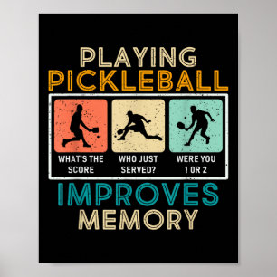 Poster Citation de joueur de pickleball amusant Picklebal
