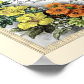 Poster Citation De La Bible Avec Fleurs (Coin)