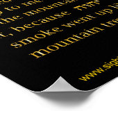 Poster Citation de la Bible Dix commandements Mt Sinai (Coin)