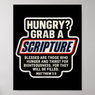 Poster Citation de la Bible drôle de l'Écriture chrétienn