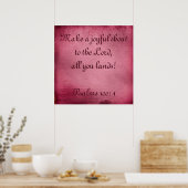 Poster Citation de la Bible Faire un Joyeux cri (Cuisine)