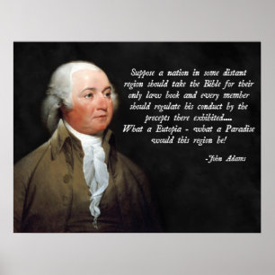 Poster Citation de la Bible John Adams