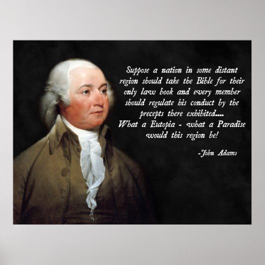 Poster Citation de la Bible John Adams (Devant)
