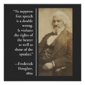 Poster Citation de la censure Frederick Douglass Histoire (Devant)