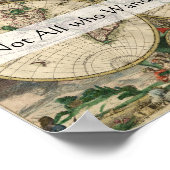 Poster Citation De La Déesse Pas Tous Ceux Qui Déambulent (Coin)