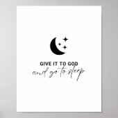 Poster Citation De La Foi Chrétienne Donne-La À Dieu Vers (Devant)