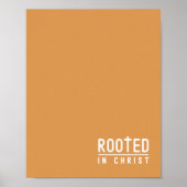 Poster Citation de la foi chrétienne enracinée Mustard Po (Devant)