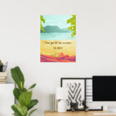 Poster Citation De La Pépinière Watercolor Beach And Sea (Bureau à domicile)